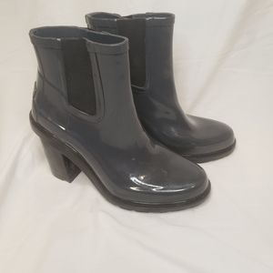 Hunter Block Heel Chelsea Boot Gray Size 7